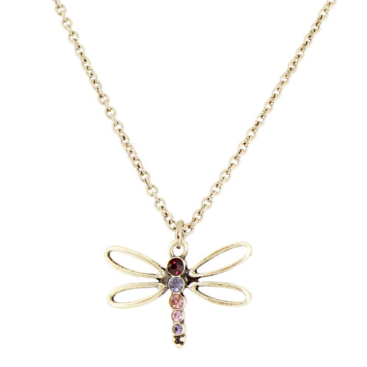 Baked Beads - Wholesale Pendant/Charm Necklace - Crystal Dragonfly Necklace