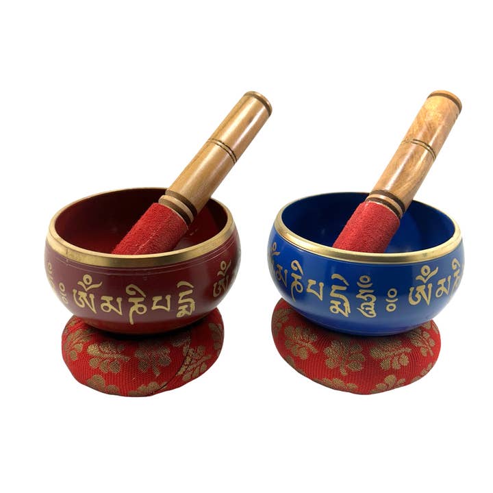 Singing Bowls Brass Painted for wholesale by Quasar Gems USA
