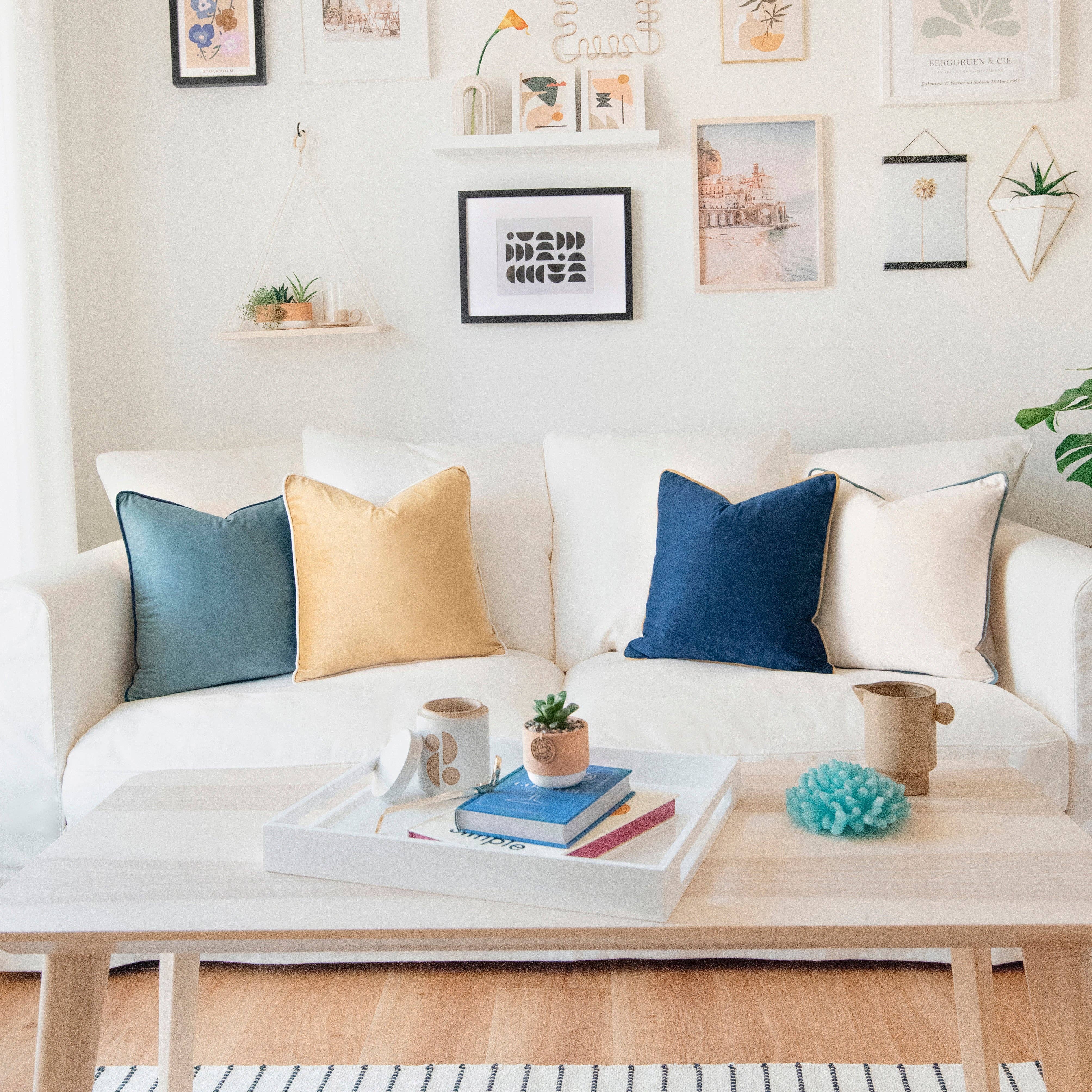 Monday Moose - Wholesale Throw/Decorative Pillow - Monteverde Pillow Covers (4-Pack) - Blue/Beige2