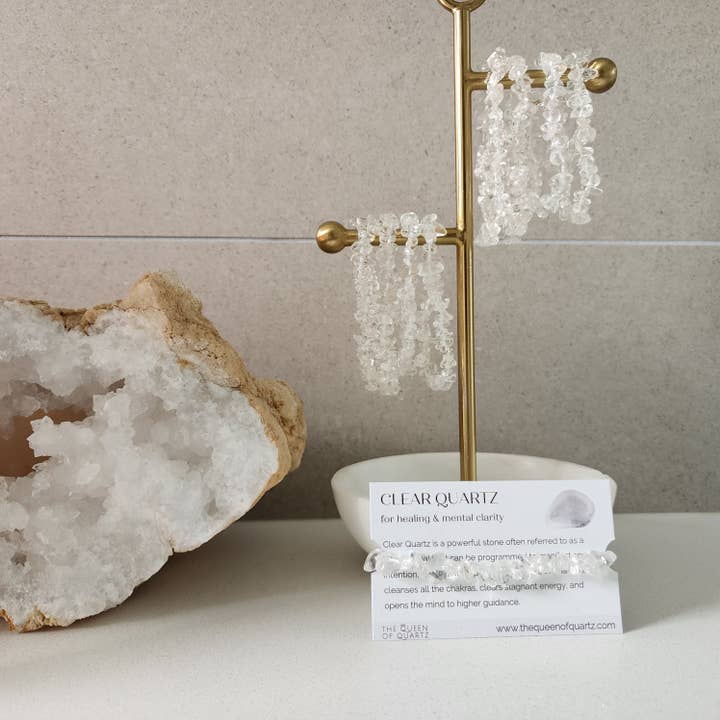 Clear Quartz Chip Bracelet for wholesale by The Queen of Quartz