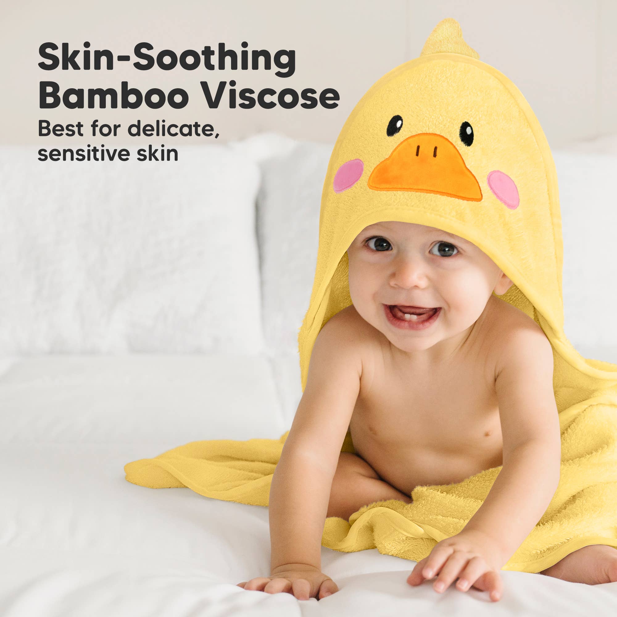 Duck KeaBabies Cuddle Baby Hooded Towel for wholesale on Faire2