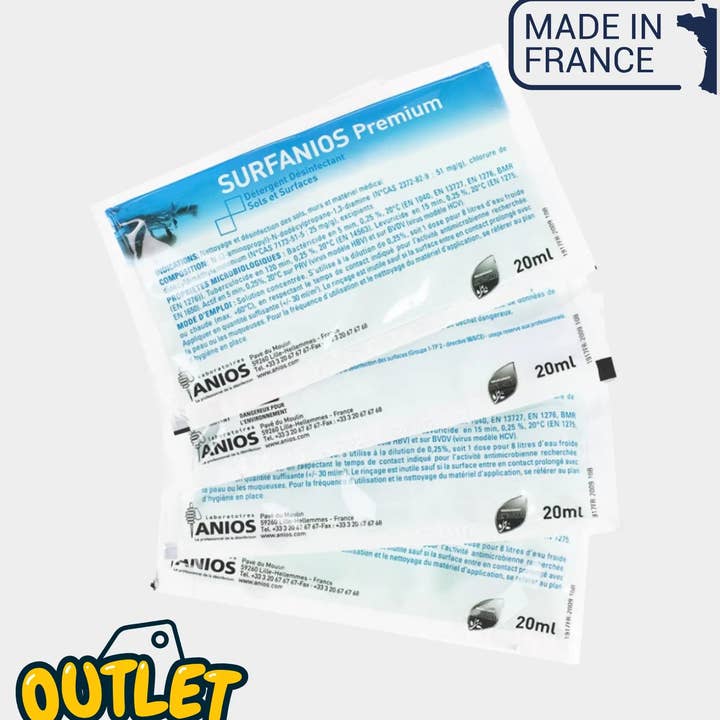 Limpiador desinfectante Surfanios Premium - 290 dosis de 20 ml - Anios // Fecha vencida para venta al por mayor de My Podologie