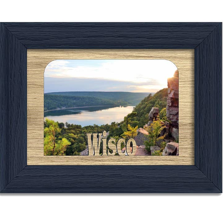 Wisco (Wisconsin) Picture Frame - Holds 4x6 Photo - Multiple for wholesale by Northland Frames and Gifts Inc