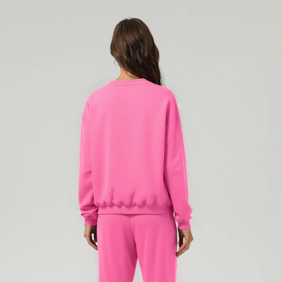 Sodalemon - Wholesale Sweatshirt - Women's - Loose fleece-lined thick round-neck sweatshirt22