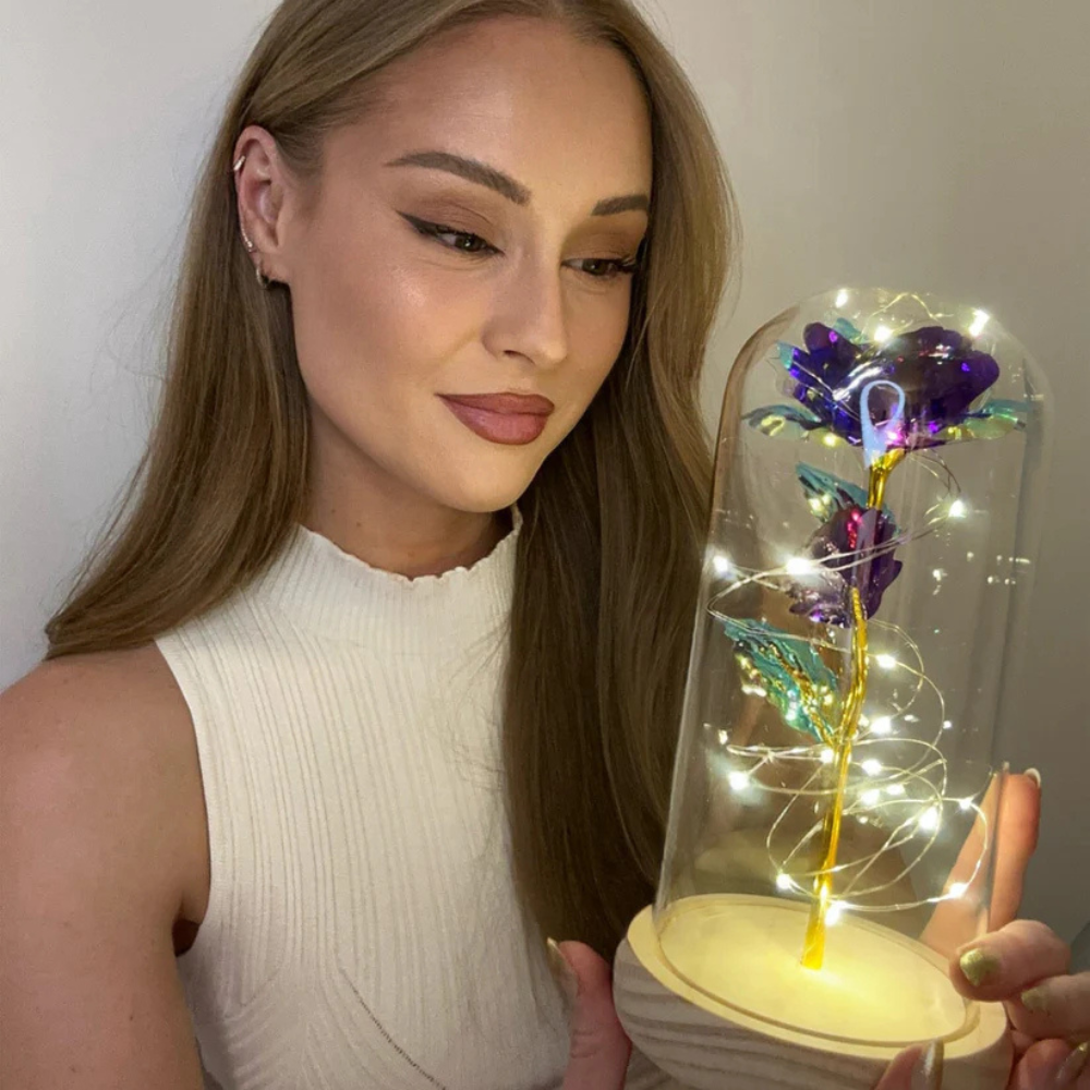 Moderny – wholesale Dekorativt bordsobjekt – Faerelle™ Glittrig Ros10