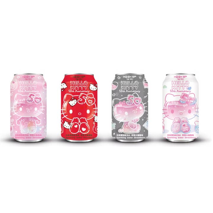 High Up Hello Kitty 50e Sprankelend Water – Aardbei 330ml - 24st voor wholesale door I Got Your Candy