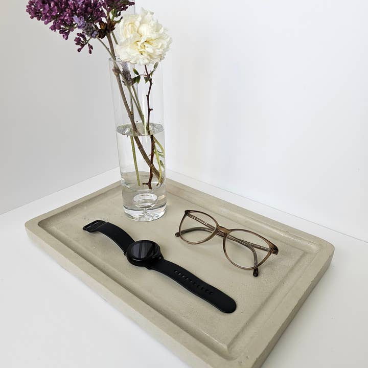 SLOcure - Wholesale Decorative Tray - Concrete Catchall Tray 13"