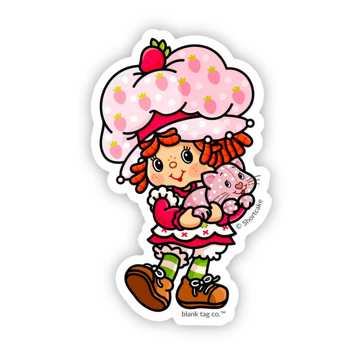The Strawberry Shortcake With Custard Sticker for wholesale by Blank Tag Co. Stickers - Waterproof Stickers