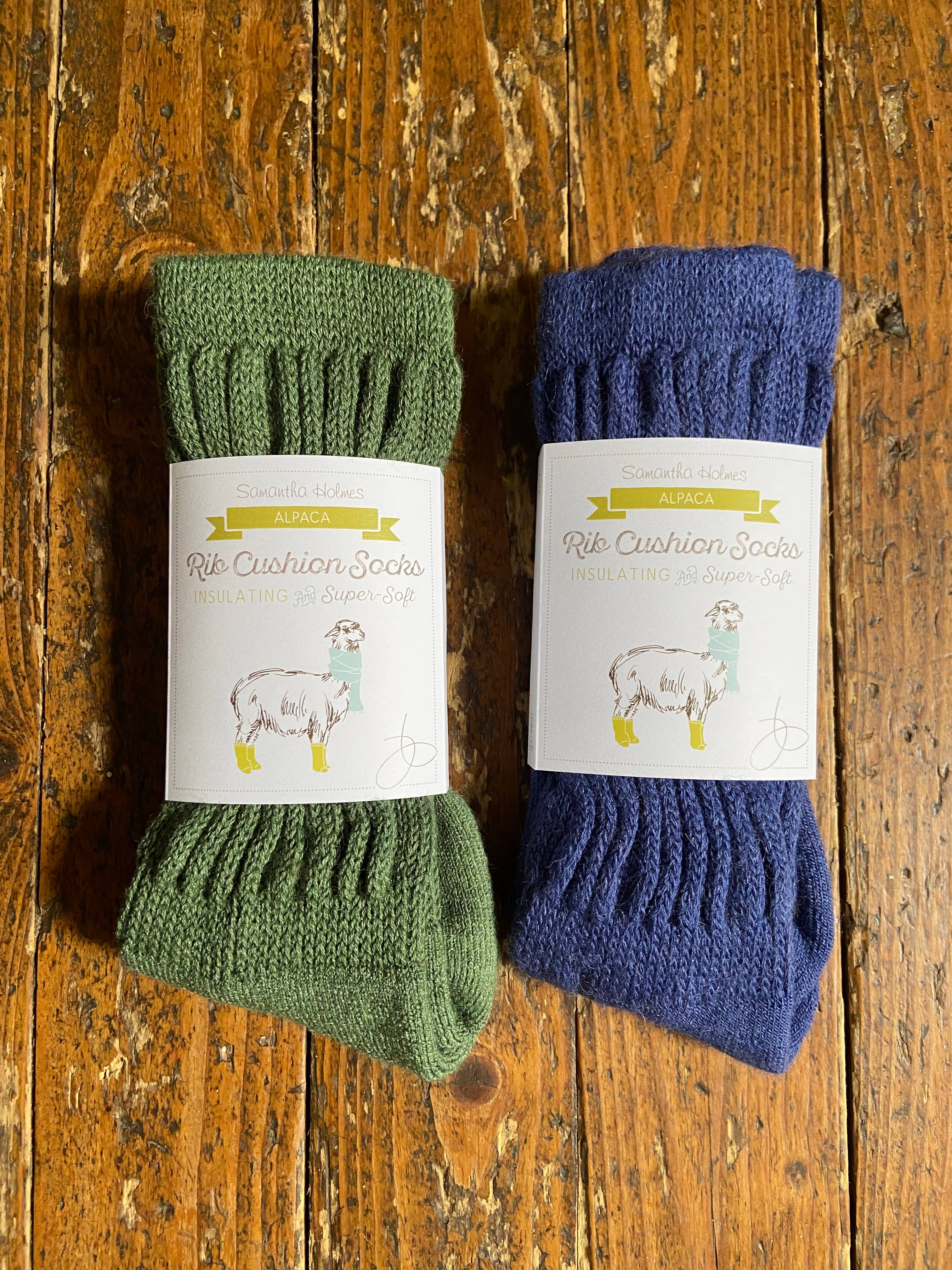 Samantha Holmes Alpaca Clothing and Gifts - Wholesale Socks - Unisex - Cosy Alpaca Rib Cushion Socks Larger size9