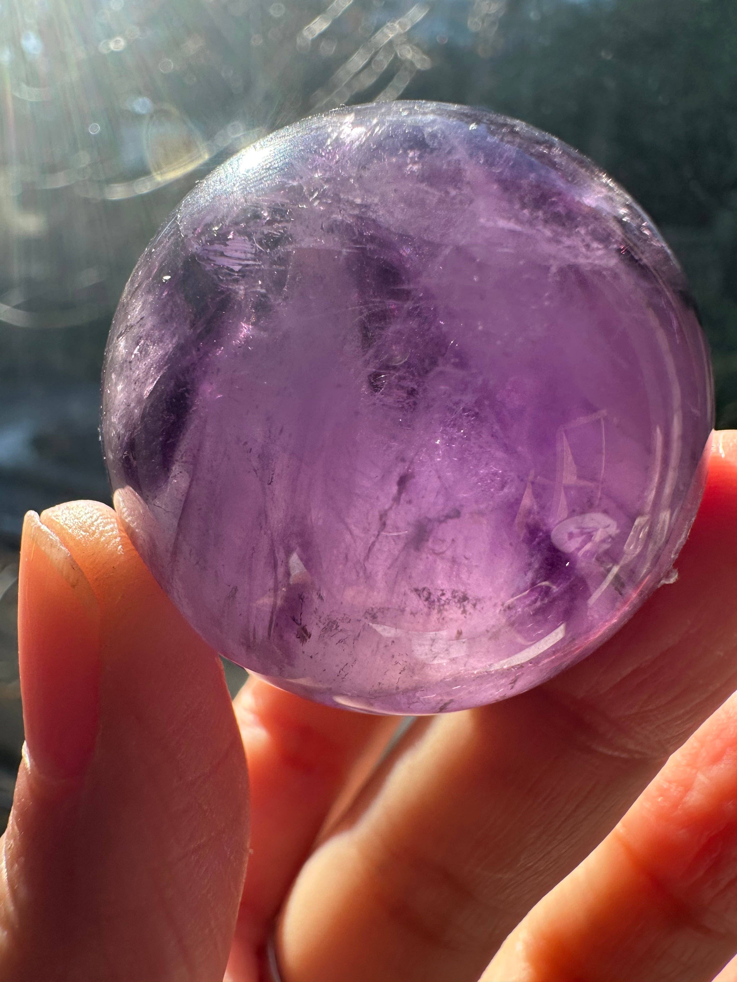 Moon Rituals - Wholesale Spiritual Stone/Crystal - Deep Purple Amethyst Sphere – Natural Healing Crystal for Calm, Clarity & Christmas Crystal Gift3