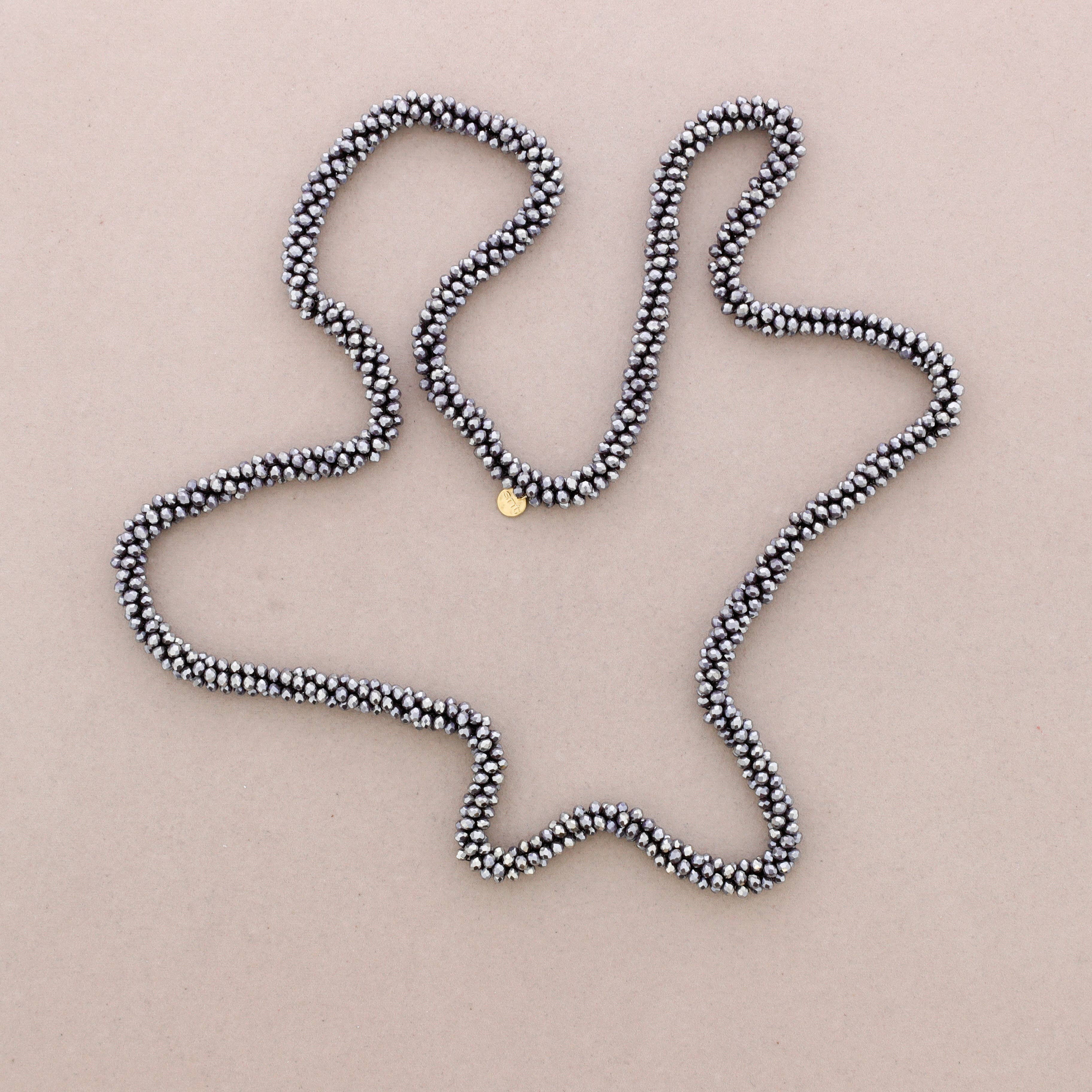 Sonata - Wholesale Kliksieraden - Lange Ketting Facetkristallen 1,2M*4mm1