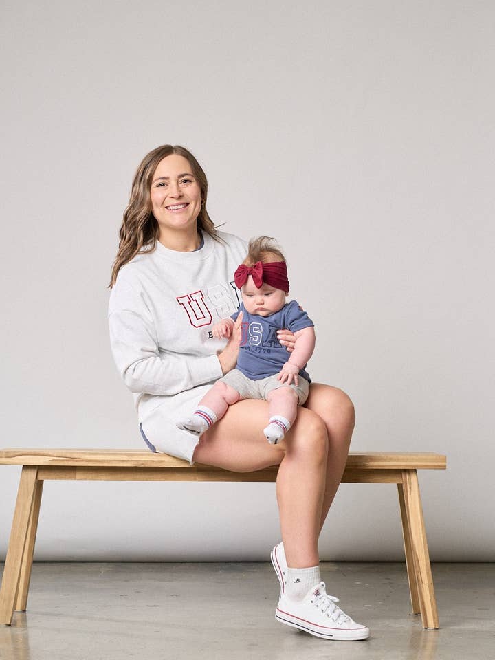 Little Bipsy - Wholesale Sweatshirt - Unisex - Adult USA Lightweight Crewneck - Heather Grey