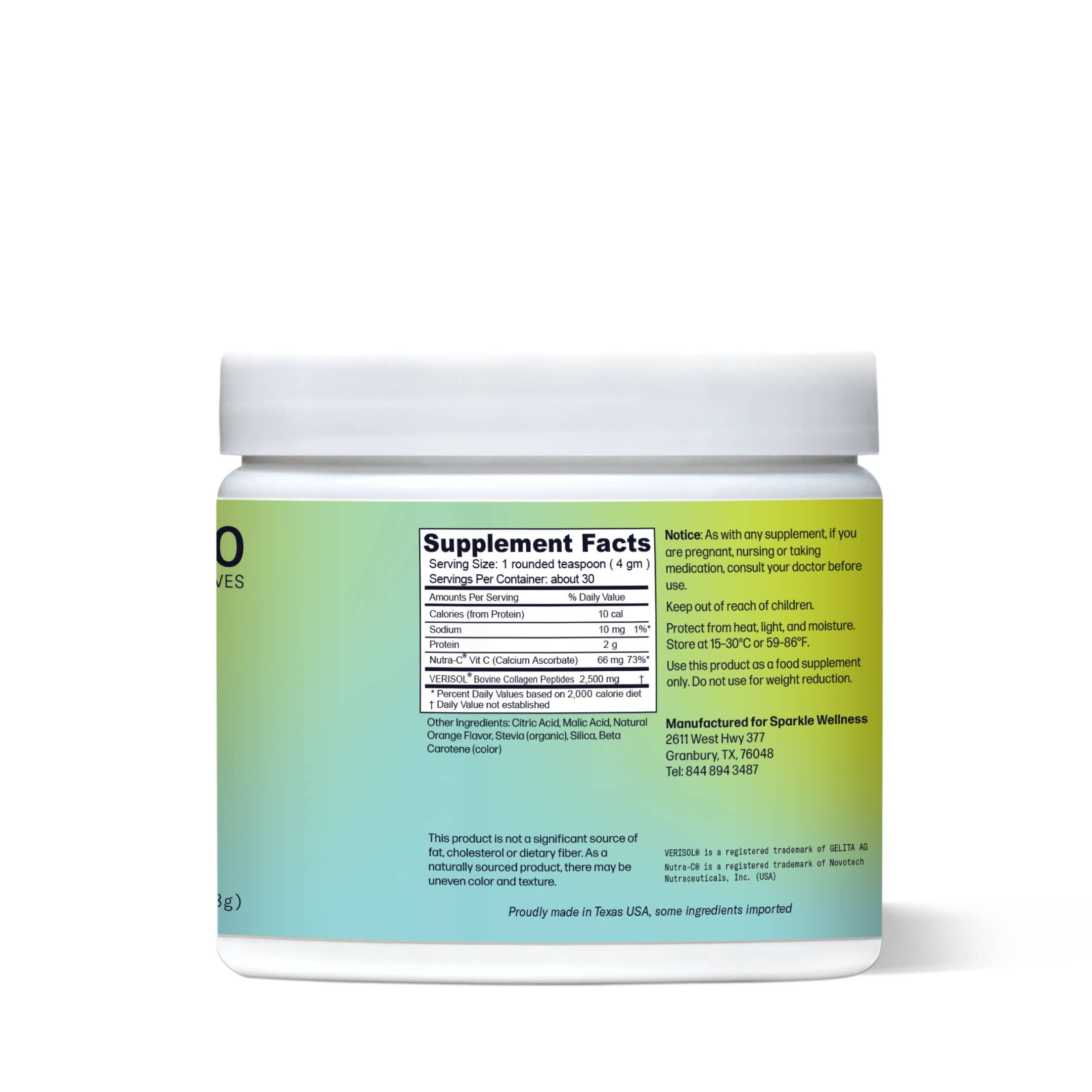 Sparkle Wellness - Wholesale Powdered Health Drink - Skin Boost Collagen Powder (Orange) [50-serves]2