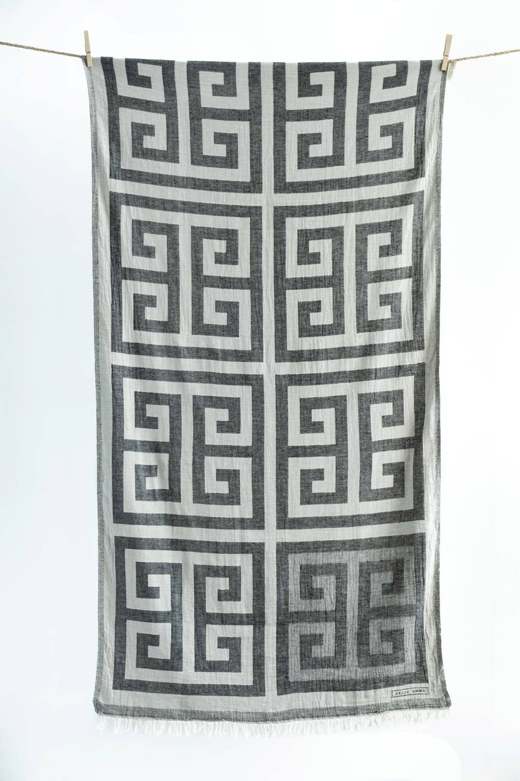 AELIA ANNA - Wholesale Beach Towel - BEACH TOWEL MEGALOS MEANDROS BLACK0