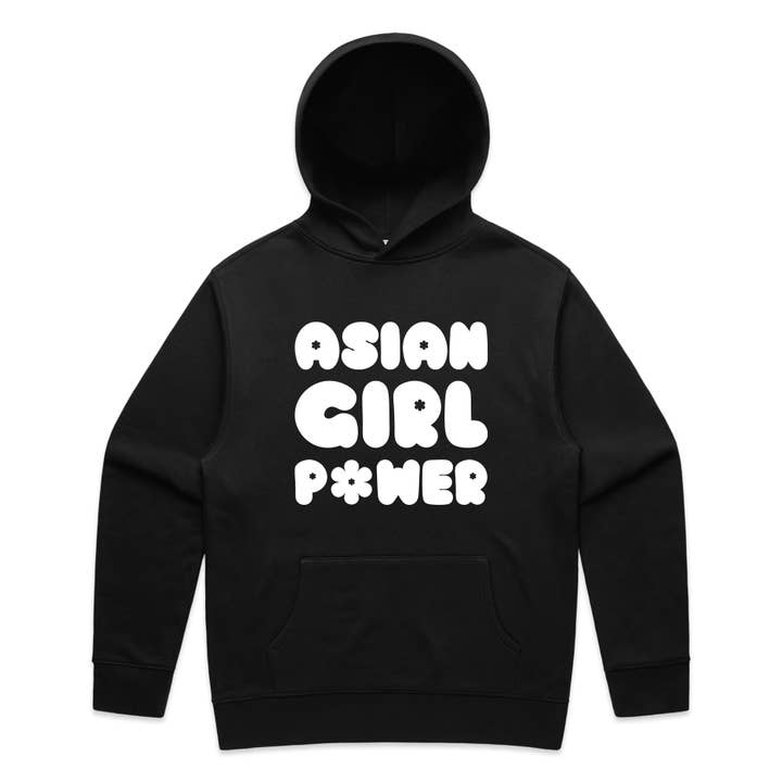 Asian Girl Power Bubble Hoodie for wholesale by Dokb Studio