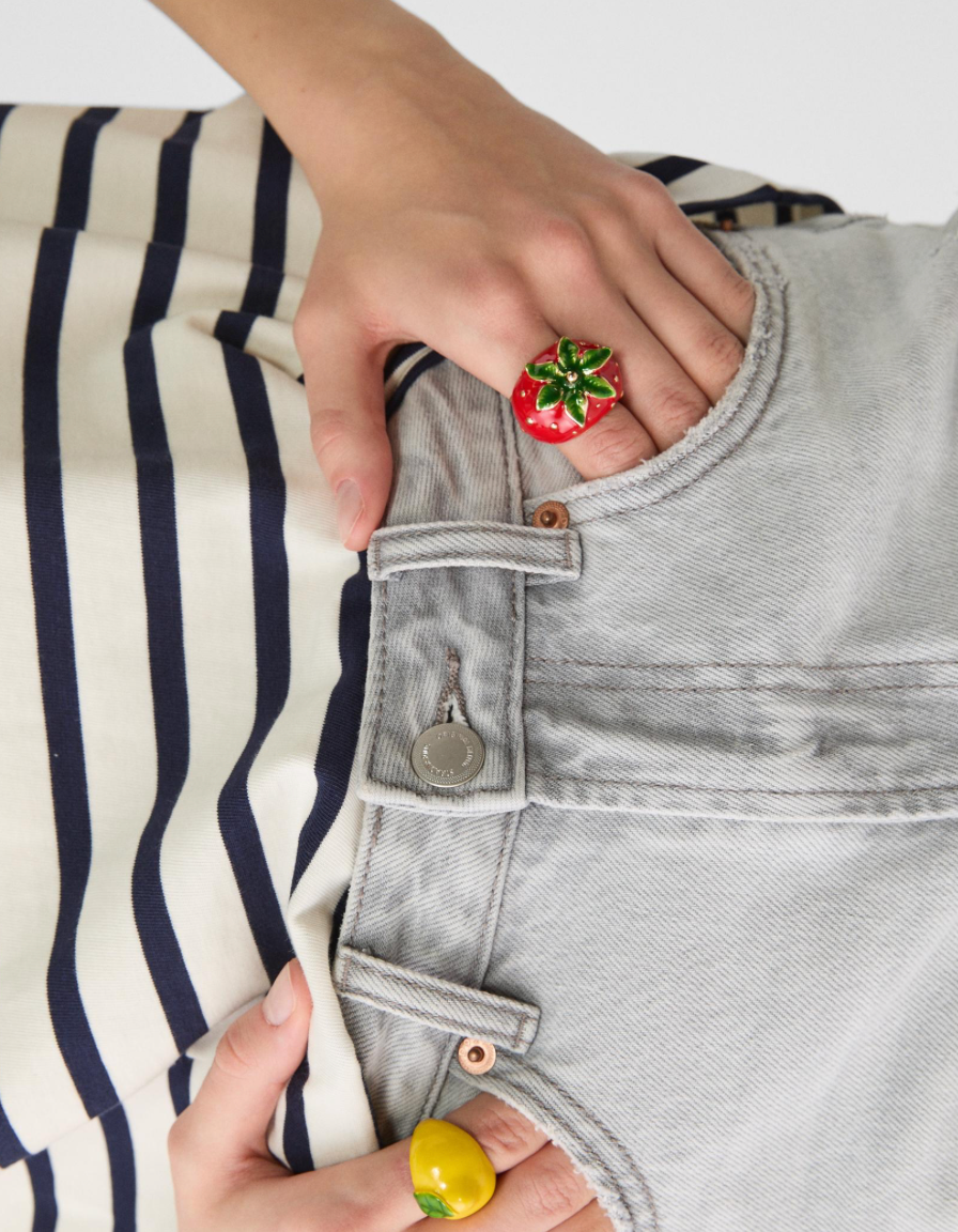 HoopLa - Wholesale Cocktail/Statement Ring - Fruit Basket Ring- Large Dome Fruit Rings- Enamel Hand Made7