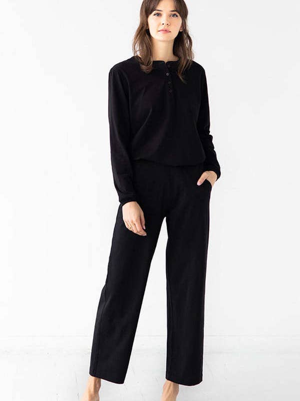 Straight Leg Pants in Pima Cotton for wholesale by Salua Lingerie