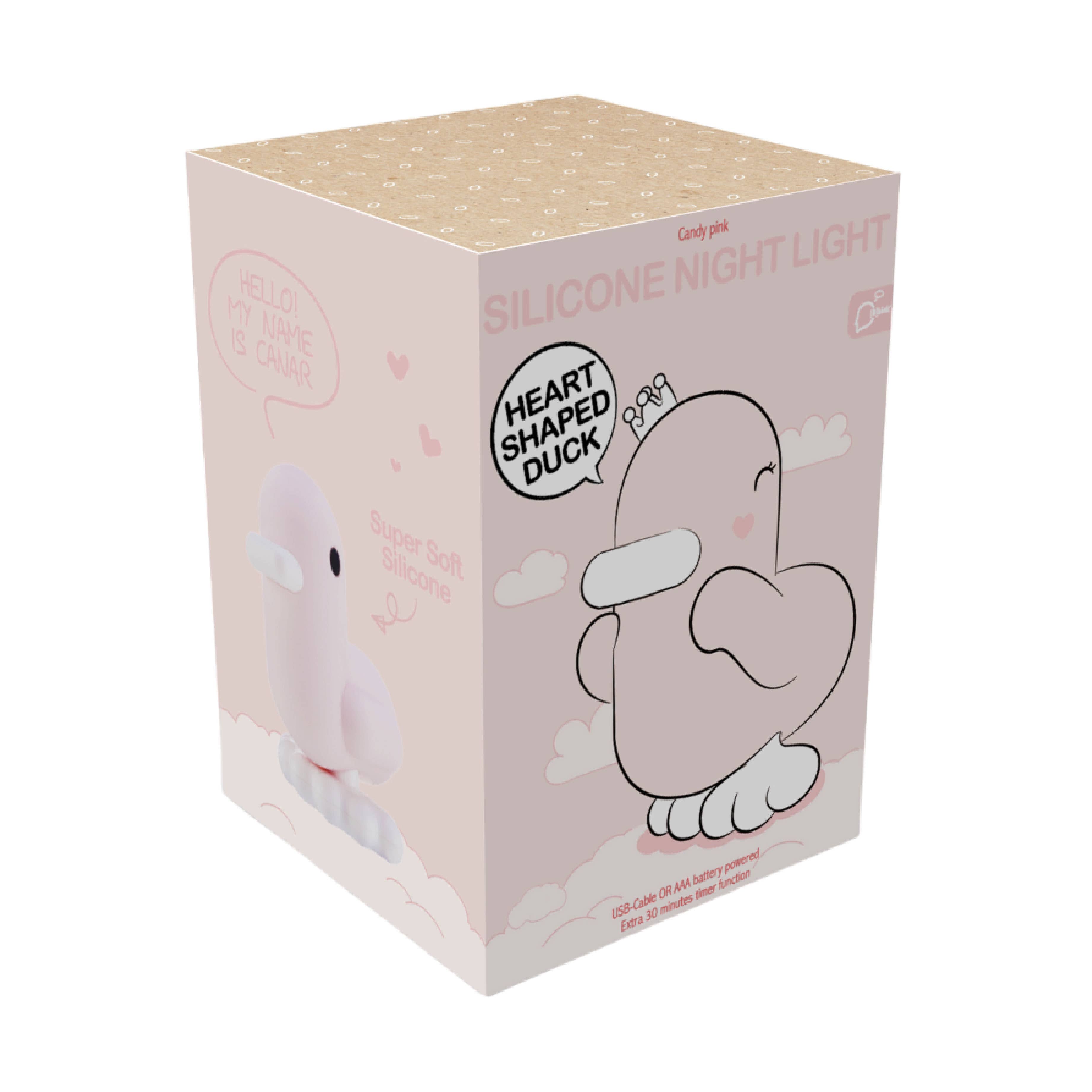 Canar LED Night Light Pastel Pink Duck for wholesale on Faire4