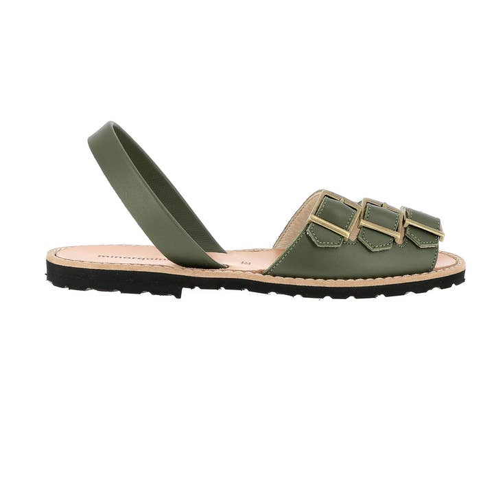 Avarca Zamora Army Leather - Sandalia verano para venta al por mayor de Minorquines
