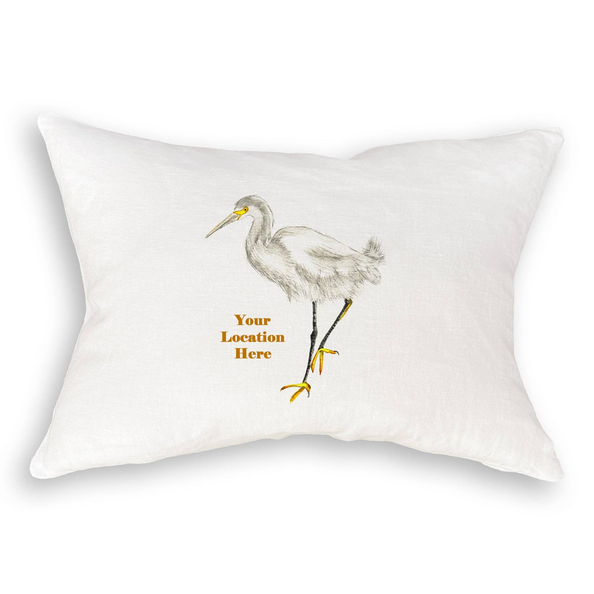 French Graffiti - Wholesale Tea Towel - Egret with Location9