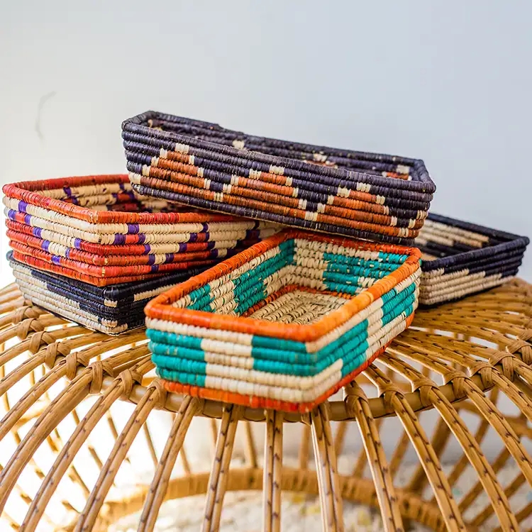 Waasiwolves – wholesale Decorative plate/dish/bowl – Package of 12 Salish Baskets5