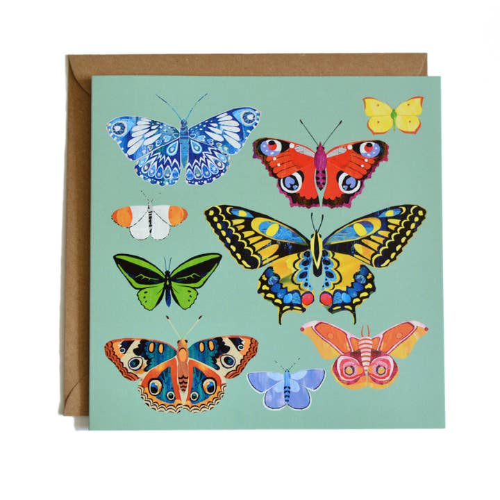 Butterflies Greetings Card for wholesale by Iona Shepherd Designs