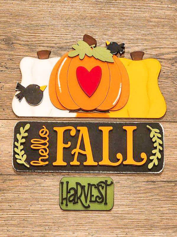 Fall Harvest Insert | Interchangeable Door Hanger for wholesale by Hollow Grove Designs
