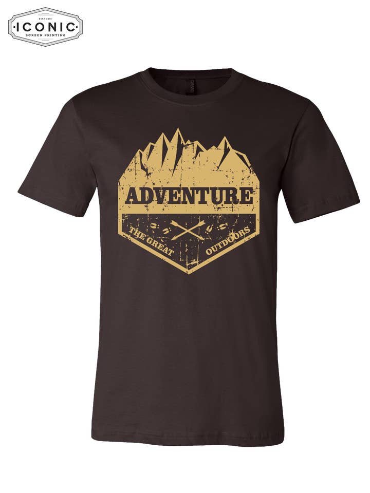 Adventure - T-shirt en jersey unisexe pour la vente par Iconic Screen Printing