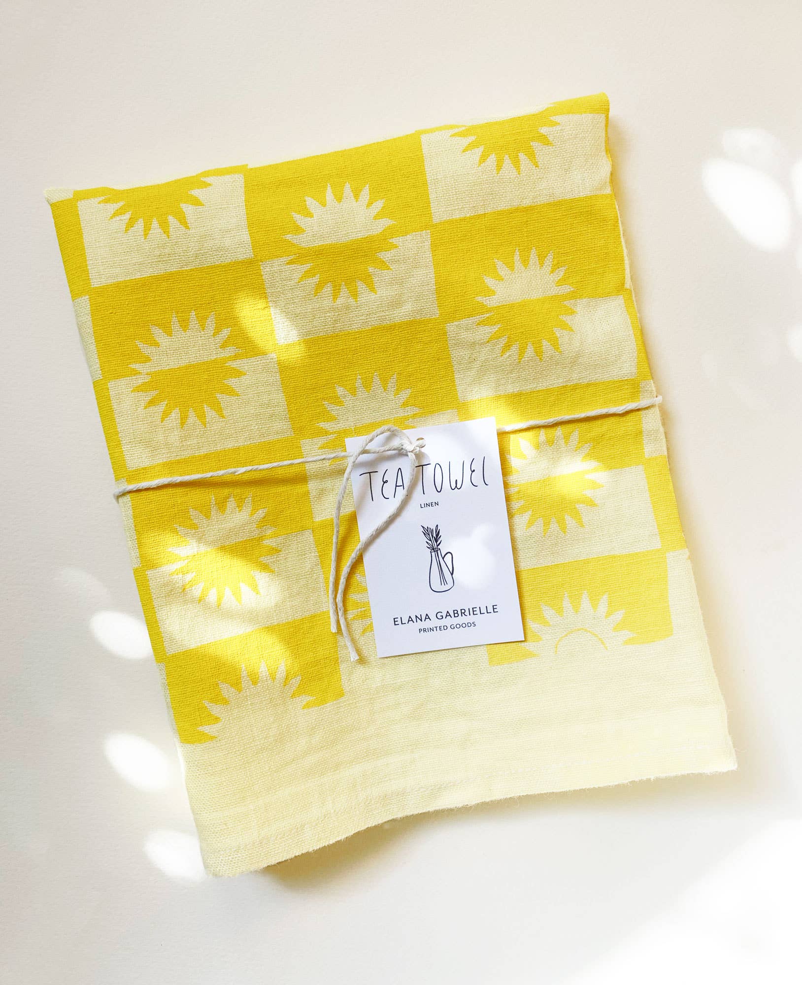 Elana Gabrielle - Wholesale Tea Towel - Sunrise Linen Tea Towel - Absorbent Towel, Graphic Sun Style3