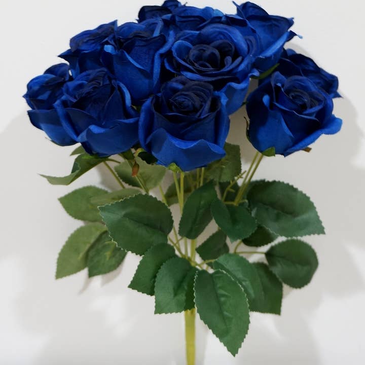 Sweet Home Deco – wholesale Artificial flowers – 16'' Silk Rose Artificial Flower Bouquet (12 stem/12 flower)
