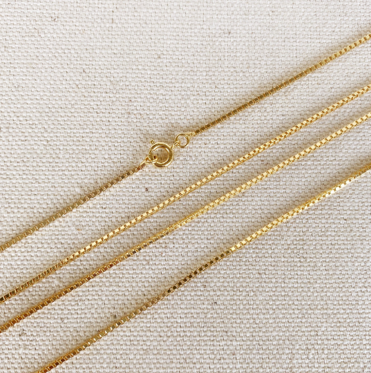 18k Gold Filled Box Chain 1.2mm Thickness Gold Chain Components Jewelry  Making For Wholesale Retailers And Jewelry Supply for your store - Faire