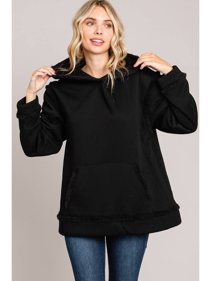 Cotton Bleu - Wholesale Hoodie - Women's - 64507 - "Women's Everyday Casual Faux Fur Lined Hoodie"