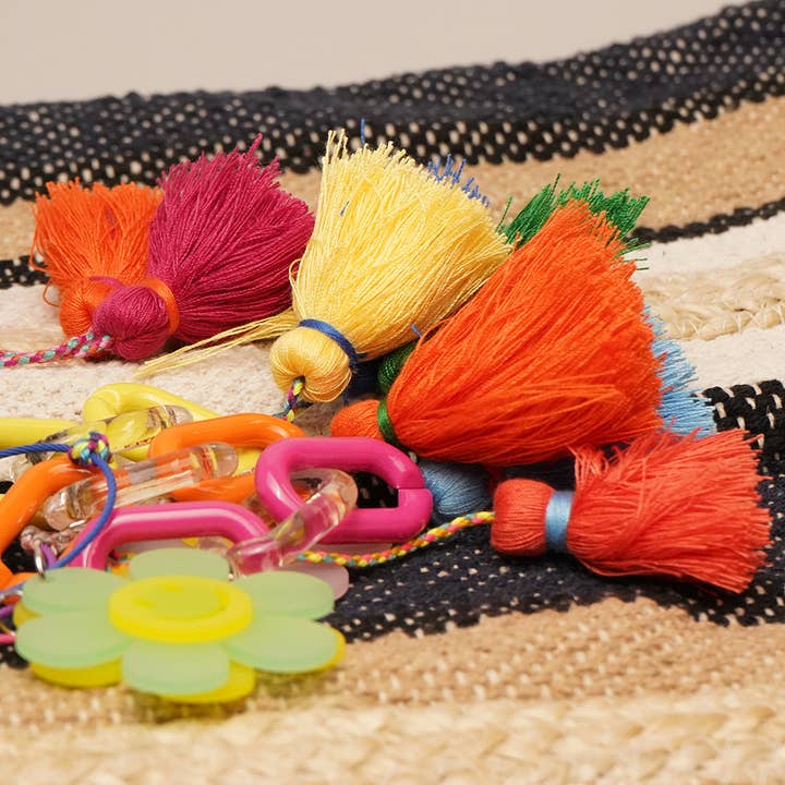 Fashion City - Wholesale Keychain - Women's - Happy Face Flower Chunky Chain Keyring Bag Charm7