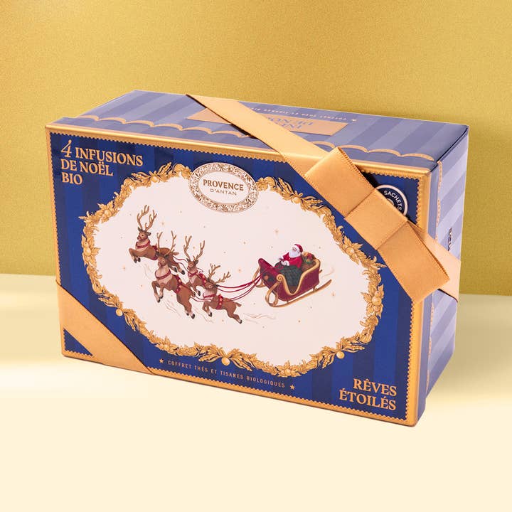Metal Box 4 Organic Christmas Infusions* – Starry Dreams for wholesale by PROVENCE D'ANTAN