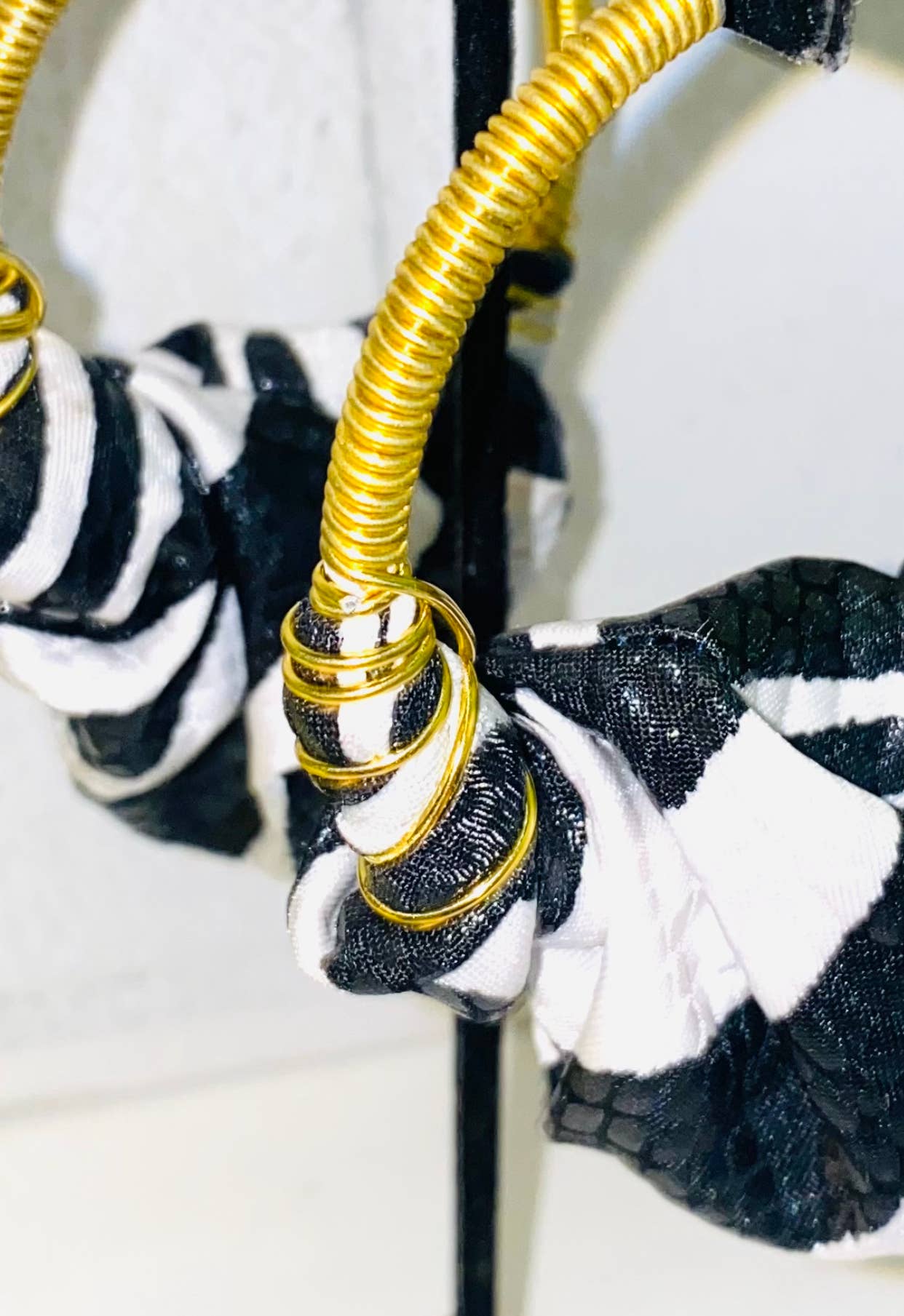 Burkinabae - Wholesale Hoop Earrings - Kabore Queen Hoops- Mali Zebra2