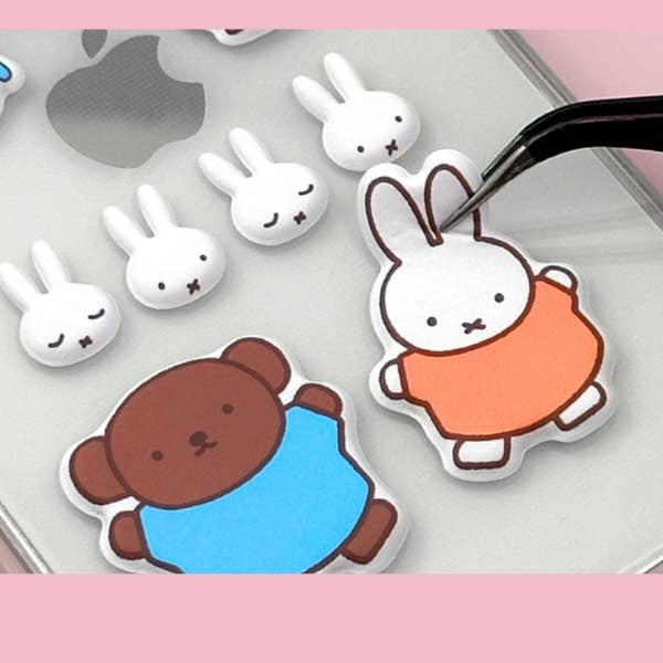 K-Wonderland – Großhandel Aufkleber – Miffy weiche Kissen-Aufkleber im 4er-Pack5
