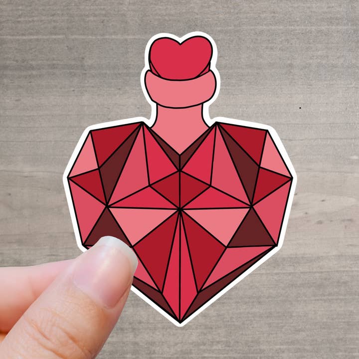 Geometric Heart for wholesale by Mollie Rose Art Co