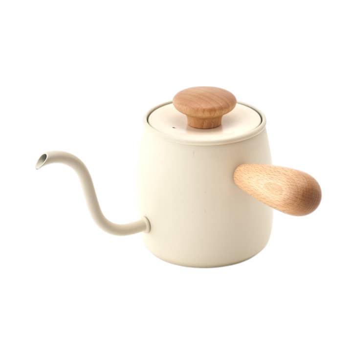 13.5oZ Drip Brewing Pour Over Stainless Steel Pot Ivory JP (1/24) for wholesale by Urban Tokyo