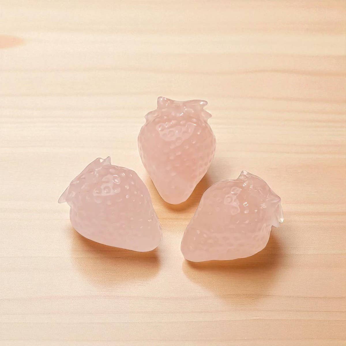 Crystolver (We Cover All Import Fees) - Vente Pierre et cristal de spiritualité - Pierre de Cristal Quartz Rose Fraise (1PC)3