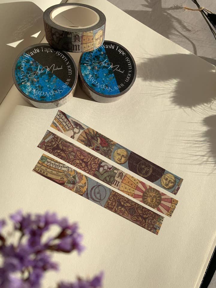 Vintage Astronomy Washi Tape for wholesale by Arch Michael