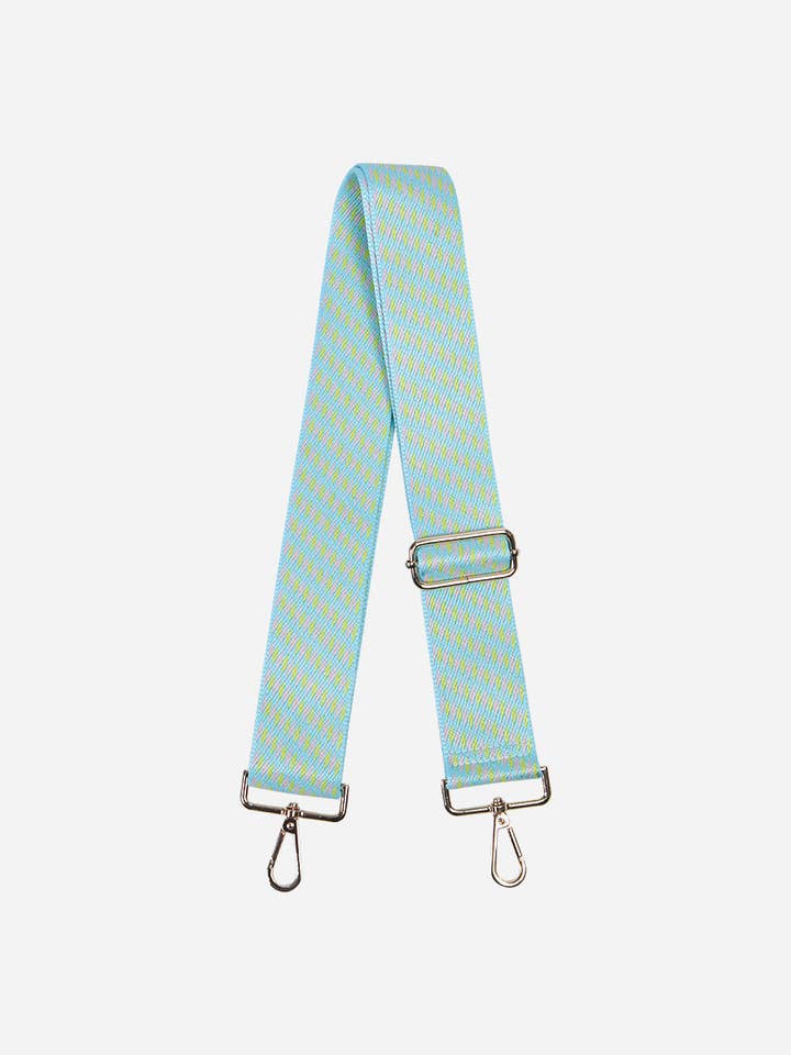 Teal Green Crosshatch Diagonal Stripe Bag Strap for wholesale by Sarta Accessories