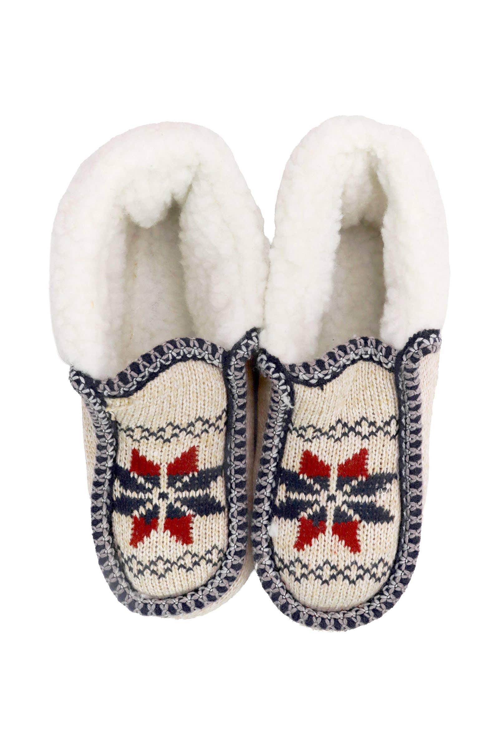 ASSORTITI Pantofole Mocassino Foderate in Pile con Fiocchi di Neve Intessuti in vendita all'ingrosso su Faire13