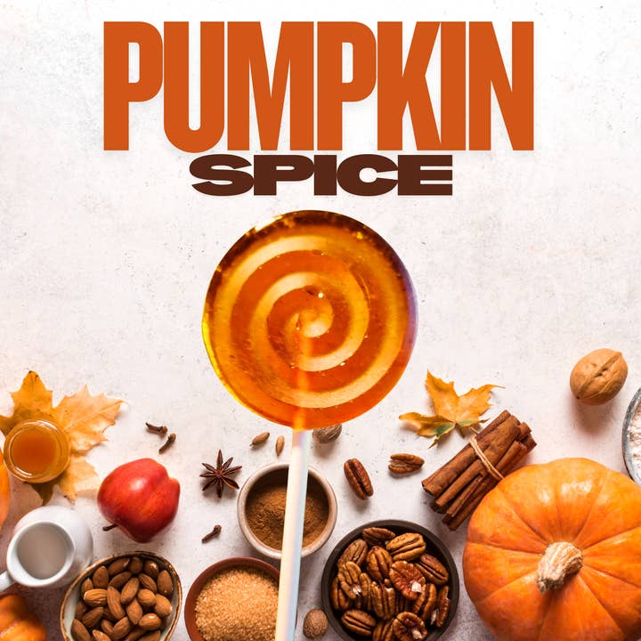 Pumpkin Spice Honey Lollipop for wholesale by Lowcountry Honey Products