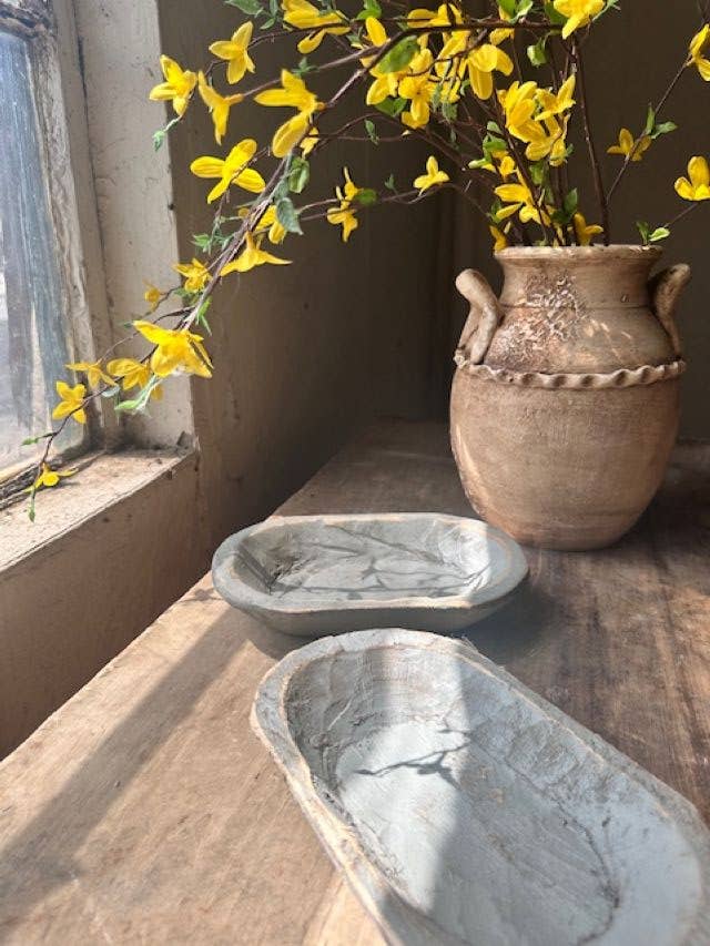 The Global Swap Shop - Wholesale Decorative Plate/Dish/Bowl - Small Wooden Painted Dough Bowl2