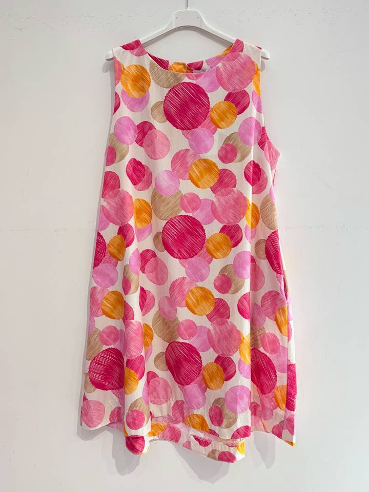 Printed cotton dress 1316-4 for wholesale by NOELINE