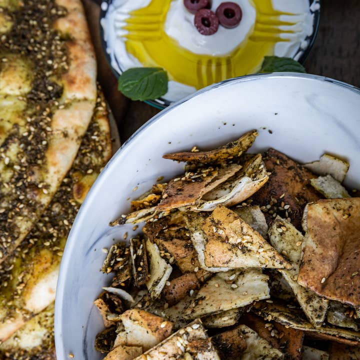 Terranean Herbs & Spices – Engroshandel Chips – Za'atar dobbeltbagte pitachips (184 g)5