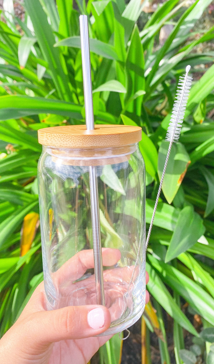 Electric Feels Company - Wholesale Drink Lids - Bamboo Can Glass Lid | Modern Coffee Glass Lid1