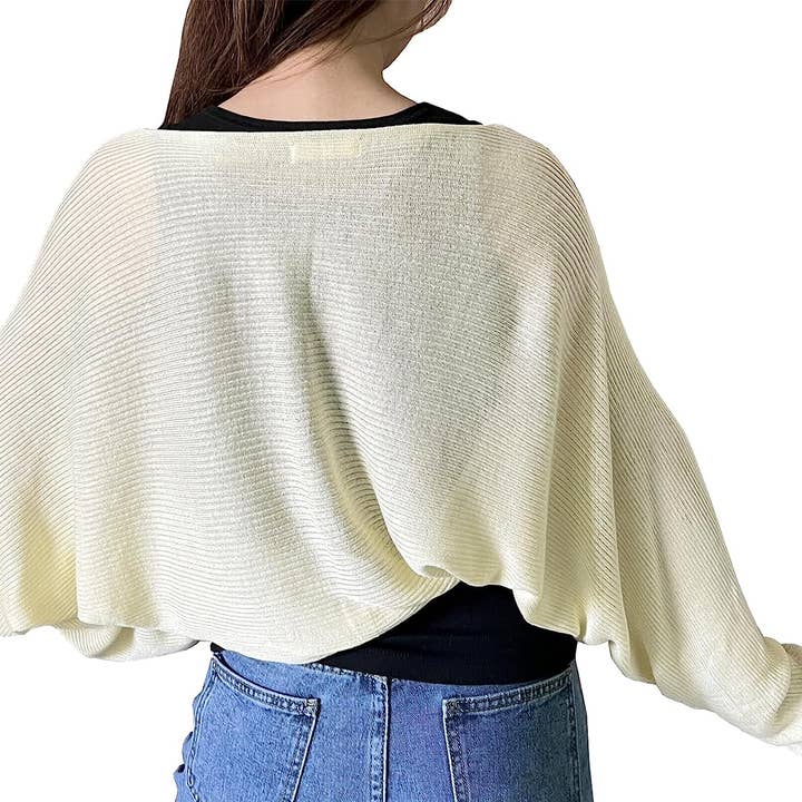 Fennco Styles – Engroshandel Cardigan - Dame – Ribstrikket cardigan bolero shrug12