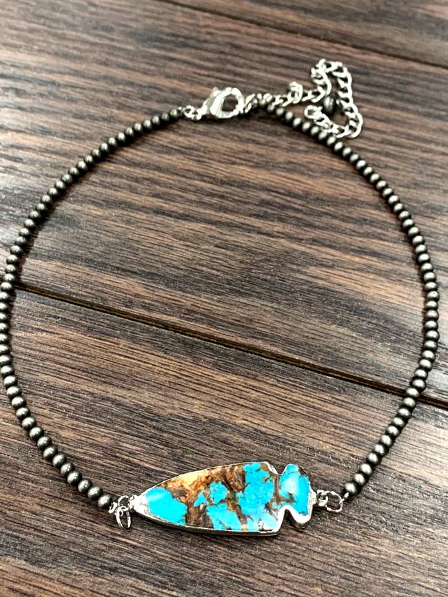 734621, Handmade 15" Arrowhead Gemstone Necklace for wholesale by ISAC Trading Inc