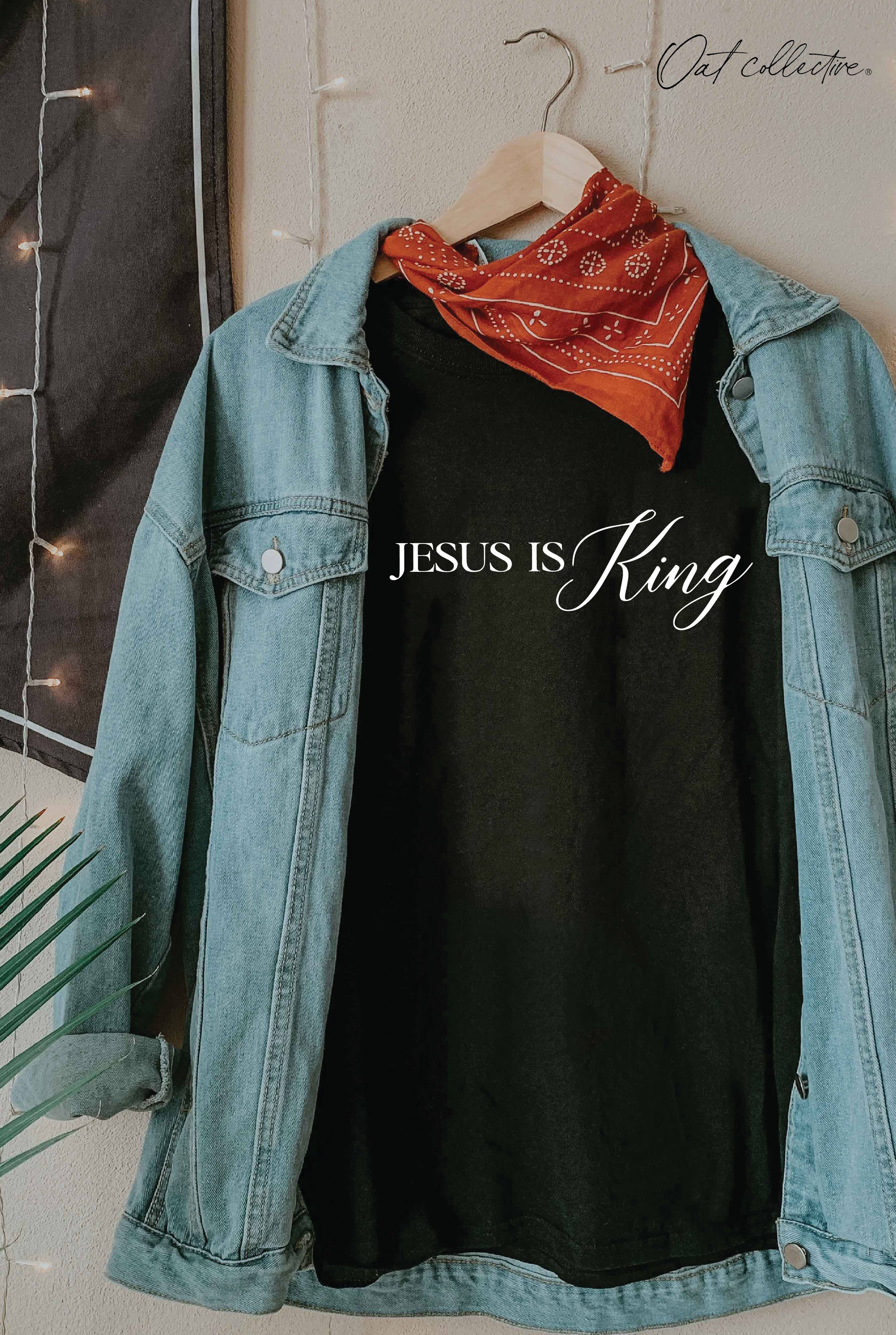 OAT COLLECTIVE - Wholesale Screen Printed T-Shirt - Women's - JESUS IS KING Graphic T-shirt 0